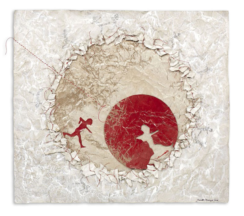 LIFE CIRCLE B, 2013 | Mixed media on paper 90cm x 80cm